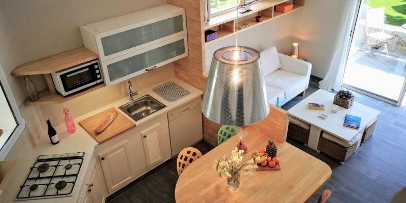 Corse Santa Giulia - salon appartement vue mer